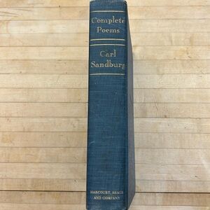 Carl Sandburg Complete Poems 1950 Vintage Poetry Book